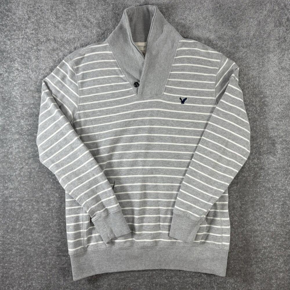 American Eagle Outfitters Vintage Sweater Men’s Size Large Shawl Collar Striped